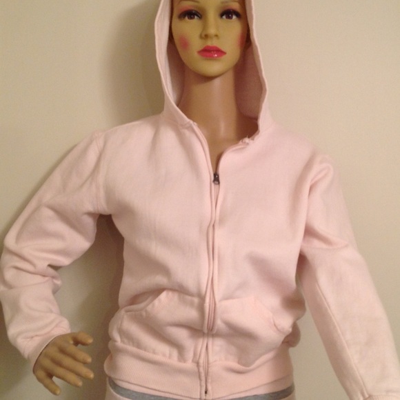 Pink zip up hoodie size medium - Picture 3 of 4